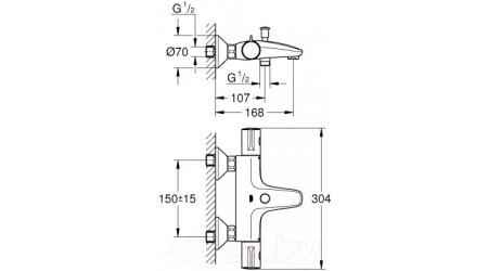 Смеситель GROHE Grohtherm 800 34567000 