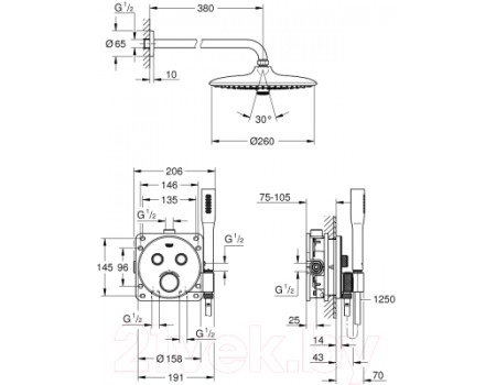 Душевая система GROHE Grohtherm SmartControl 34744000