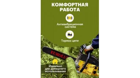 Бензопила цепная EUROLUX GS-5218 (70/6/26)