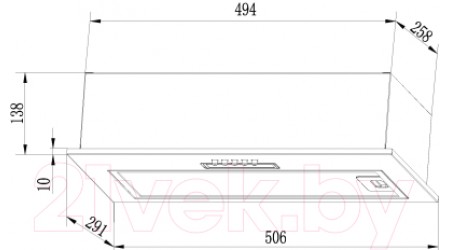 Вытяжка скрытая Lex GS Bloc Light 60 / CHTI000328 (нержавеющая сталь)