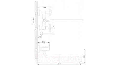 Смеситель Rossinka Silvermix H02-84 