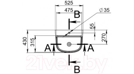 Умывальник Miraggio Halifax Matt