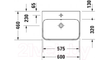 Умывальник Duravit Happy D.2 Plus (23606000001)