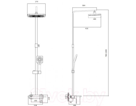 Душевая система Haiba HB24615-7