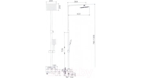 Душевая система Haiba HB24815
