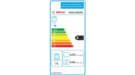 Электрический духовой шкаф Bosch HBG516BS0R
