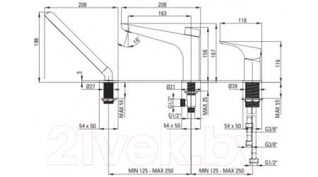 Смеситель Deante Hiacynt BQH A13M 