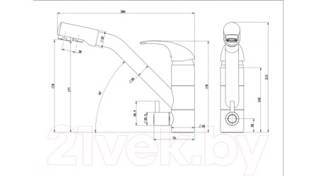 Смеситель Paulmark Hissen He213017-328 (бежевый) 