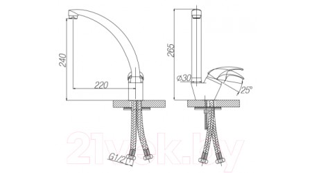 Смеситель Paulmark Holstein Ho212012-331 (белый) 