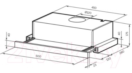 Вытяжка телескопическая Lex Honver G 500 / TRHI000012 (черный)
