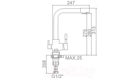Смеситель Gerhans HU01K4055-3-20 (бежевый) 