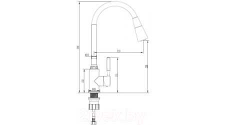 Смеситель Invena Hula BZ-85-L05-L (серый) 