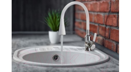 Смеситель Invena Hula BZ-85-L02-L (белый) 