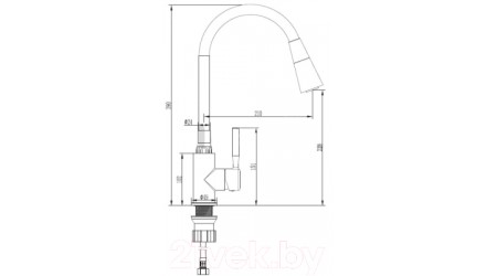 Смеситель Invena Hula Plus BZ-85-P04-L (черный) 
