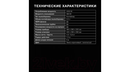 Пылесос Hyundai HYV-C3550 (золото/темно-коричневый)