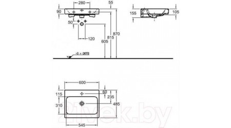Умывальник Keramag iCon 60x48.5 (124060-000)