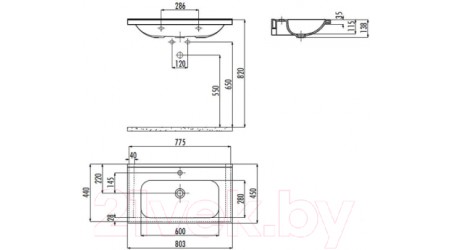 Умывальник Creavit Ideal 80 ID080-00CB00E-0000