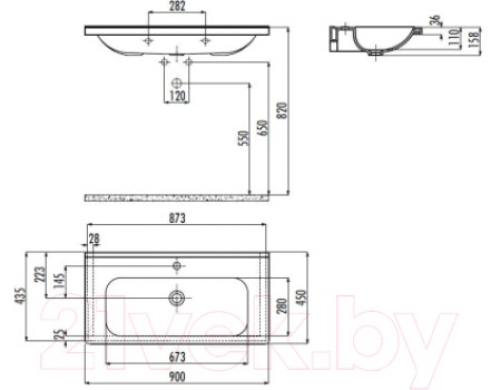 Умывальник Creavit Ideal 90 ID090-00CB00E-0000