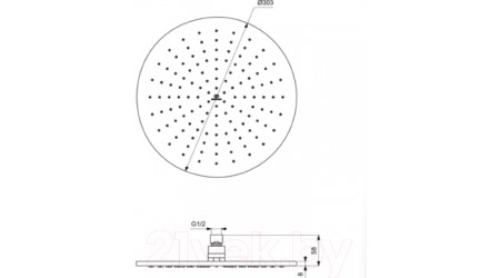 Верхний душ Ideal Standard Idealrain A5803AA