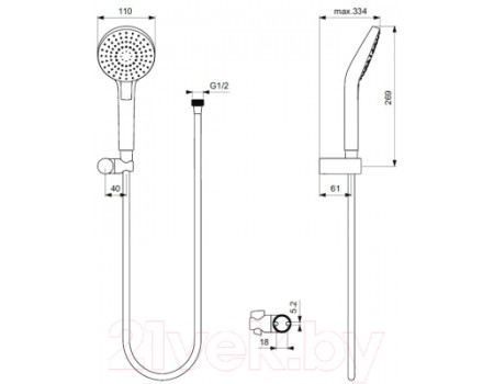 Душевой гарнитур Ideal Standard IdealRain B2239AA