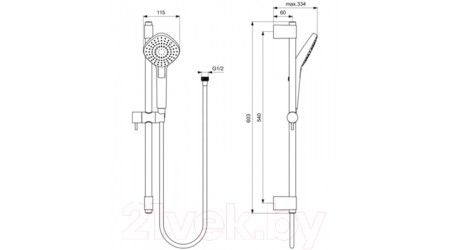 Душевой гарнитур Ideal Standard IdealRain Evo Round B2234AA