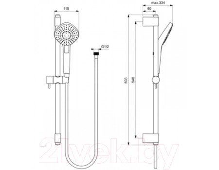 Душевой гарнитур Ideal Standard IdealRain Evo Round B2234AA