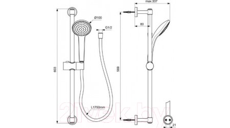 Душевой гарнитур Ideal Standard IdealRain Soft BD142XG
