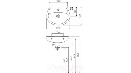 Умывальник Kolo Idol 11155 (55x42)