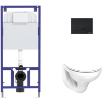 Унитаз подвесной с инсталляцией Kolo Idol M1310002U + Novum 525 040000 + F5 040055
