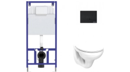 Унитаз подвесной с инсталляцией Kolo Idol M1310002U + Novum 525 040000 + F5 040055