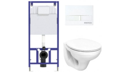 Унитаз подвесной с инсталляцией Kolo Idol M1310002U + Novum 525 040000 + L1 040011