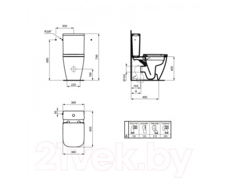 Сливной бачок Ideal Standard I.life T473501