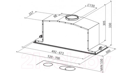 Вытяжка скрытая Faber Inca Lux 2.0 EV8 X A52 (110.0327.652)