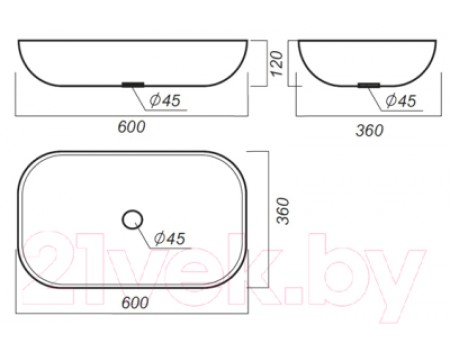 Умывальник Sanita Luxe Infinity 60 / INFSLWB01