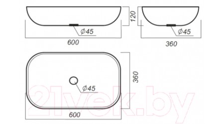 Умывальник Sanita Luxe Infinity 60 / INFSLWB25