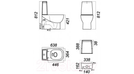 Унитаз напольный Sanita Luxe Infinity SL DM INFSLCC01040522