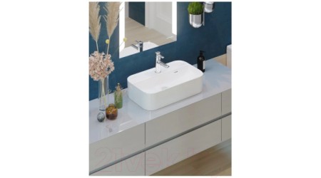 Умывальник Sanita Luxe Infinity SLF / WB.CT/Infinity/60-C.Shelf/WHT