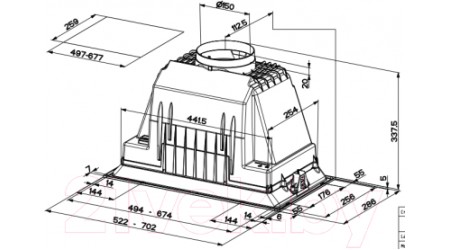 Вытяжка скрытая Faber Inka Plus HC X A52  (305.0602.047)