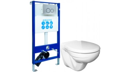 Унитаз подвесной с инсталляцией Керамин Гранд + ЖС МК + INS-0000006