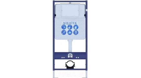 Унитаз подвесной с инсталляцией Aquatek Бетта INS-0000012+AQ1253W-00 (с сиденьем)