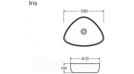 Умывальник Wellis Iris 59х41 / WF00049