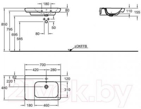 Умывальник Keramag It 122970-000