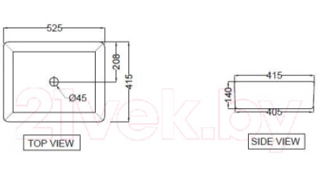 Умывальник Jaquar JDS-BLM-25907N