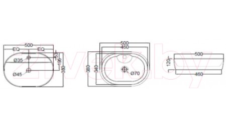 Умывальник Jaquar JDS-WHT-25937