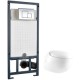 Унитаз подвесной с инсталляцией WeltWasser Jeckenbach 004 GL-WT + Marberg 507 SE