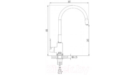 Смеситель Invena Joga BZ-32-L05-C (серый) 