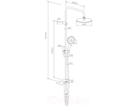 Душевая система Damixa Jupiter DX977700000