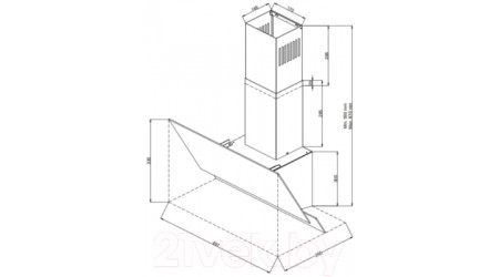 Вытяжка наклонная Zigmund & Shtain K 146.6 W