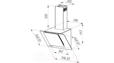 Вытяжка наклонная Zigmund & Shtain K 150.6 X