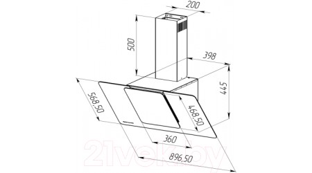 Вытяжка наклонная Zigmund & Shtain K 150.9 B
